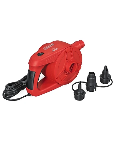 Coleman EasyFlate 120V Ac Electric Air Pump, Plug-In Inflator with 3 Adapters