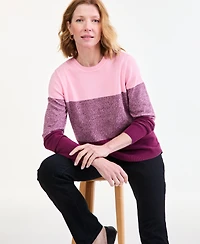 Style & Co Petite Crewneck Cotton Sweater, Macy's Exclusive