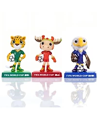 Fifa 2026 World Cup Official Licensed Mascot Figurine Set of 3 Maple, Zayu and Clutch Collectible Soccer Figures 9cm