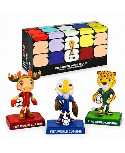 Fifa 2026 World Cup Official Licensed Mascot Figurine Set of 3 Maple, Zayu and Clutch Collectible Soccer Figures 9cm