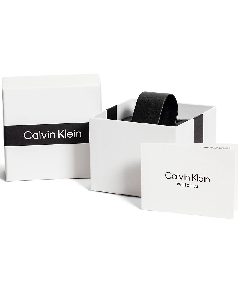 Calvin Klein Women's Gleam Tan Leather Strap Watch 24mm