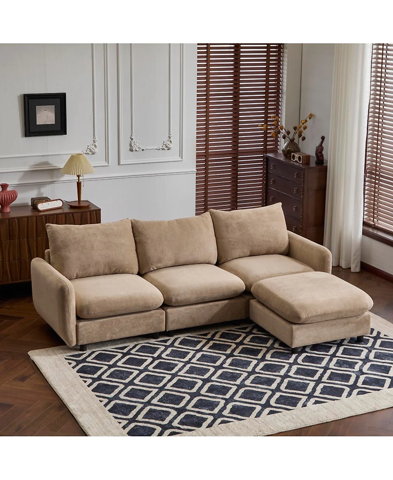 Streamdale Furniture Modular Sectional Sofa with Solid Wood Frame & Free Combination
