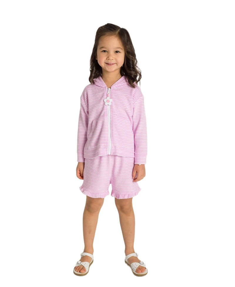 Florence Eiseman Toddler Girls Stripe Terry Shorts