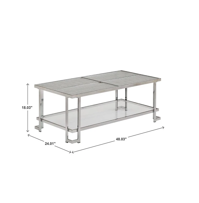 iNSPIRE Q Coffee Table With Textured Glass Top