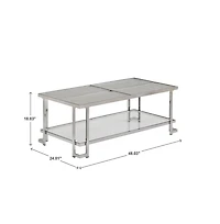 iNSPIRE Q Coffee Table With Textured Glass Top