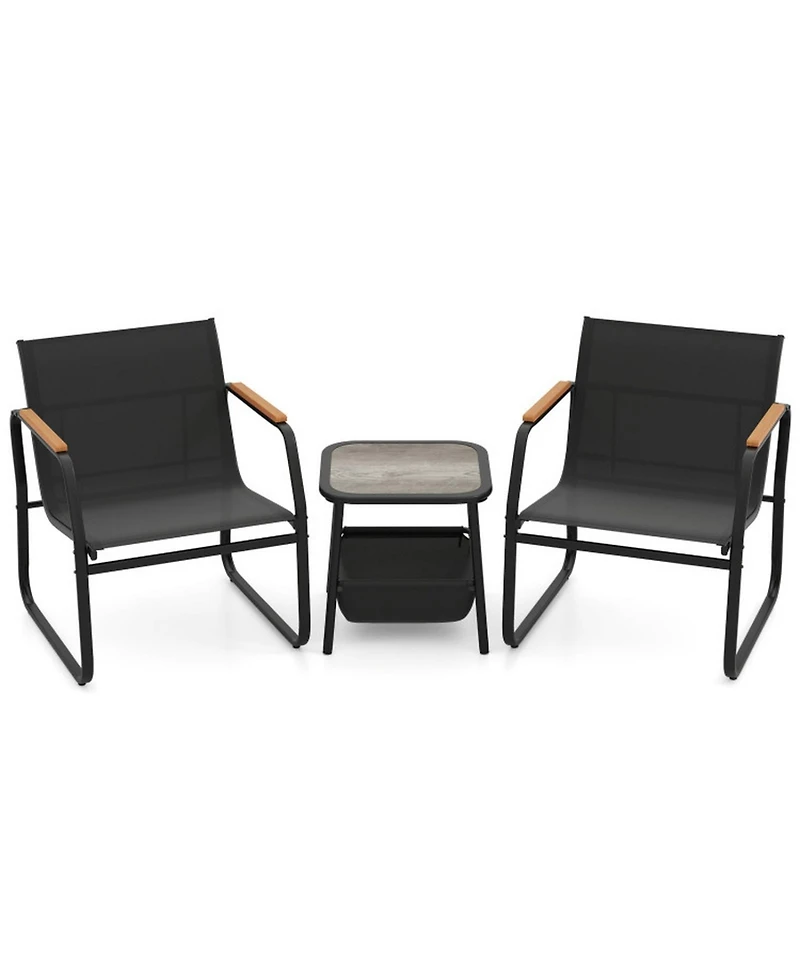Sugift Patio Furniture Set Outdoor Bistro Conversation Set