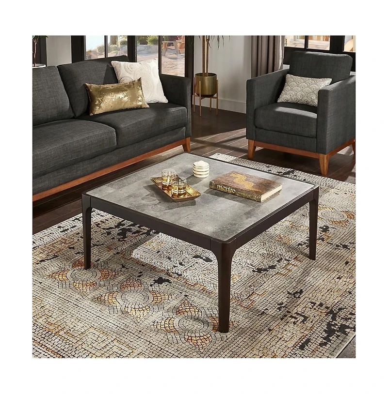 iNSPIRE Q Faux Marble Square Coffee Table