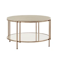 iNSPIRE Q Coffee Table With Faux Marble Top and Mirror Bottom