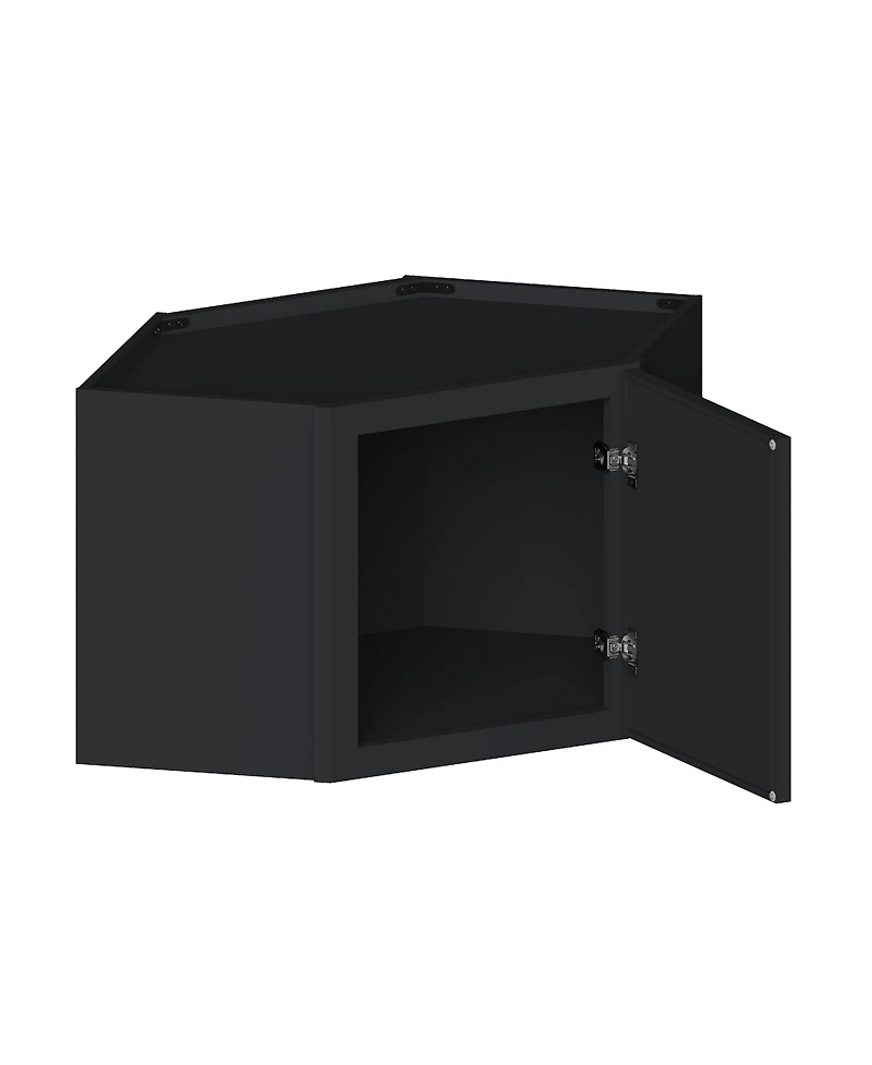 Boyel Living 18 Inch Height Short Corner Wall Cabinets, Ready to Assemble Kitchen Cabinet with Solid Wood Frame, Soft-Close Slides and Hinge