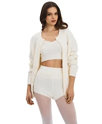 Miss Circle Women's Sera Wool-Blend Ribbed Knit Mini Shorts