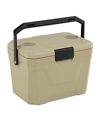 Sugift Insulated Portable Hard Shell Ice Chest Cooler with 2 Cup Holders 21-Quart