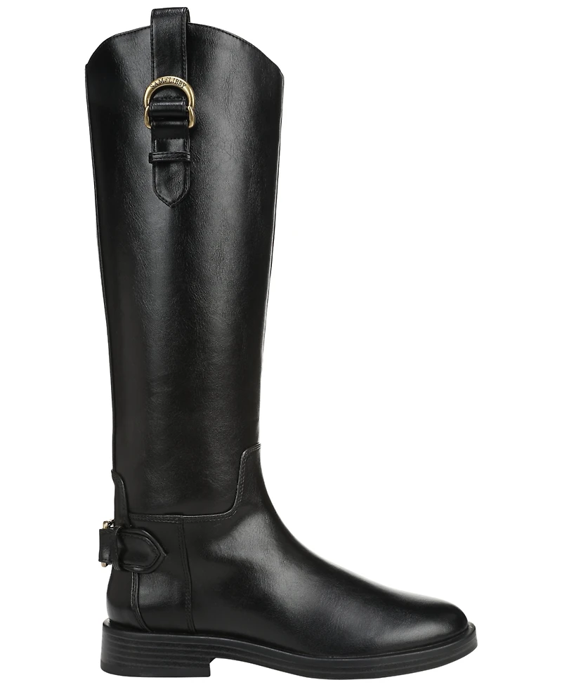 Sam and Libby Women's Statler Zip Tall Wide Calf Block heel Boots