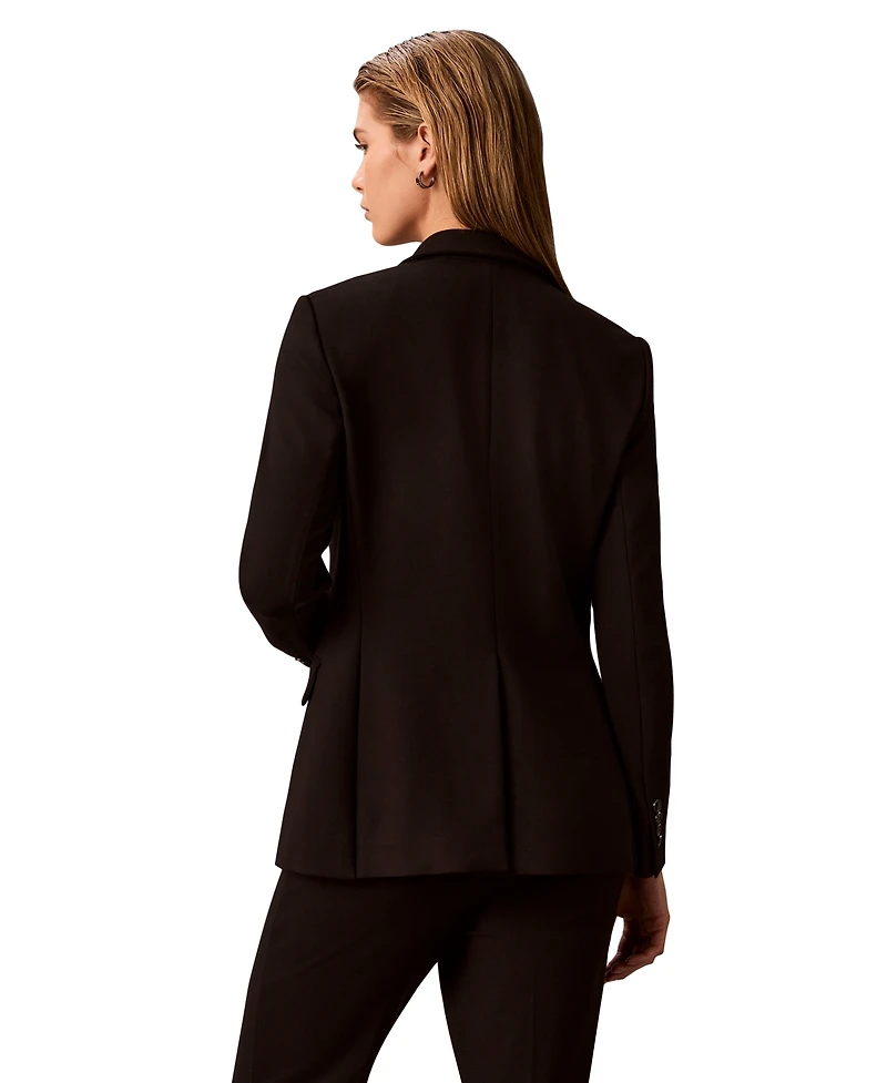 Calvin Klein Petite One-Button Notch Collar Blazer