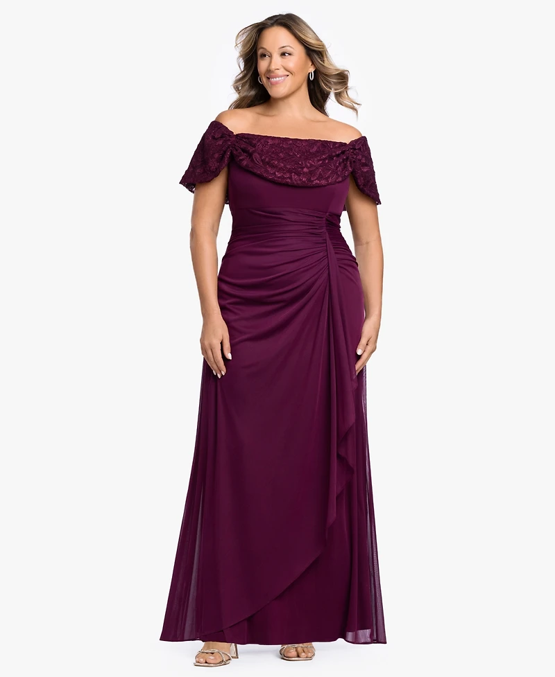 B&A By Betsy and Adam Plus Sleeveless Ball Gown