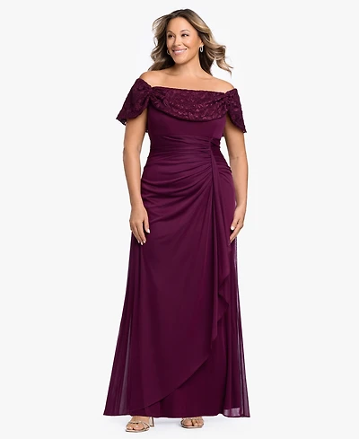 B&A By Betsy and Adam Plus Sleeveless Ball Gown