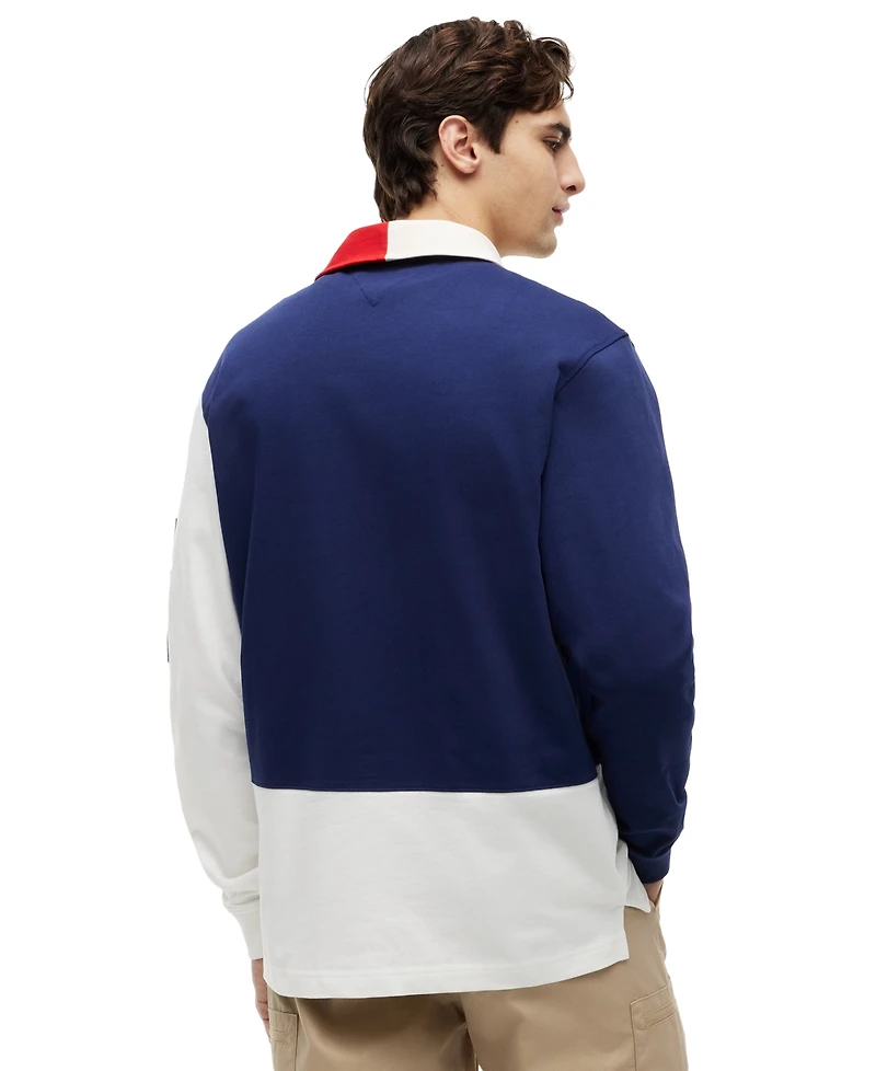 Tommy Hilfiger Men's Us Sailing Color-Block Regular-Fit Rugby Shirt
