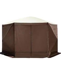 Vevor Pop-up Camping Gazebo Camping Canopy Shelter 6 Sided Sun Shade