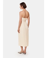 Whistles Women's Bandeau Front Slit Midi Dress