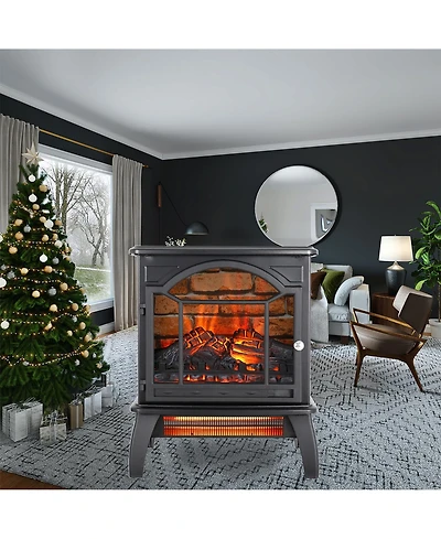 Clihome 18 inch Electric Stove, Electric Fireplace with Remote Control