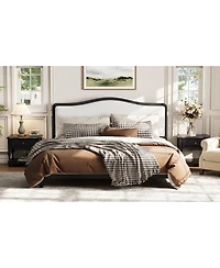 Streamdale Furniture King Size Platform Bed with Upholstered Headboard