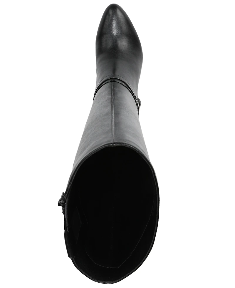 LifeStride Women's Glenore Zip Wide Calf Tall Almond Toe Boots