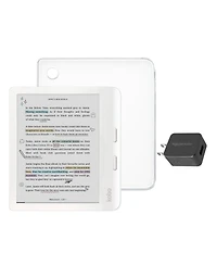 Kobo Libra eReader with Clear Case and Ac Bundle