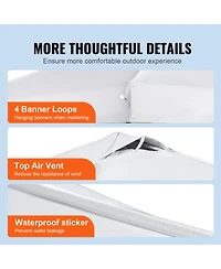 Vevor Pop Up Canopy Party Tent 10 x 10 ft with Portable Bag for Camping White