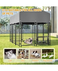 Streamdale Furniture Heavy Duty Welded Wire Dog Kennel with Waterproof Roof