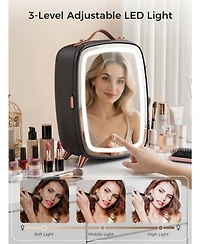 Cowsar 6L Mini Fridge with Led Mirror for Cosmetics