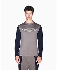 A|X Armani Exchange Men's Color Block Wording T-Shirt