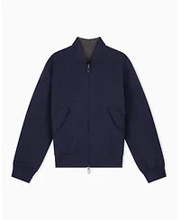 A|X Armani Exchange Men's Crossover Reversible Bomber with Graphic Jacket