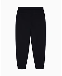 A|X Armani Exchange Men's Black And Gold Bonded Cotton Jogger