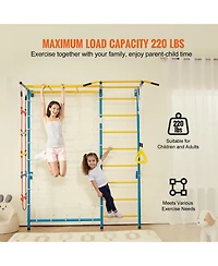 Vevor Wall Gym for Kids 7 in 1 Steel Indoor Kids Gym for Exercise Climbing Toys