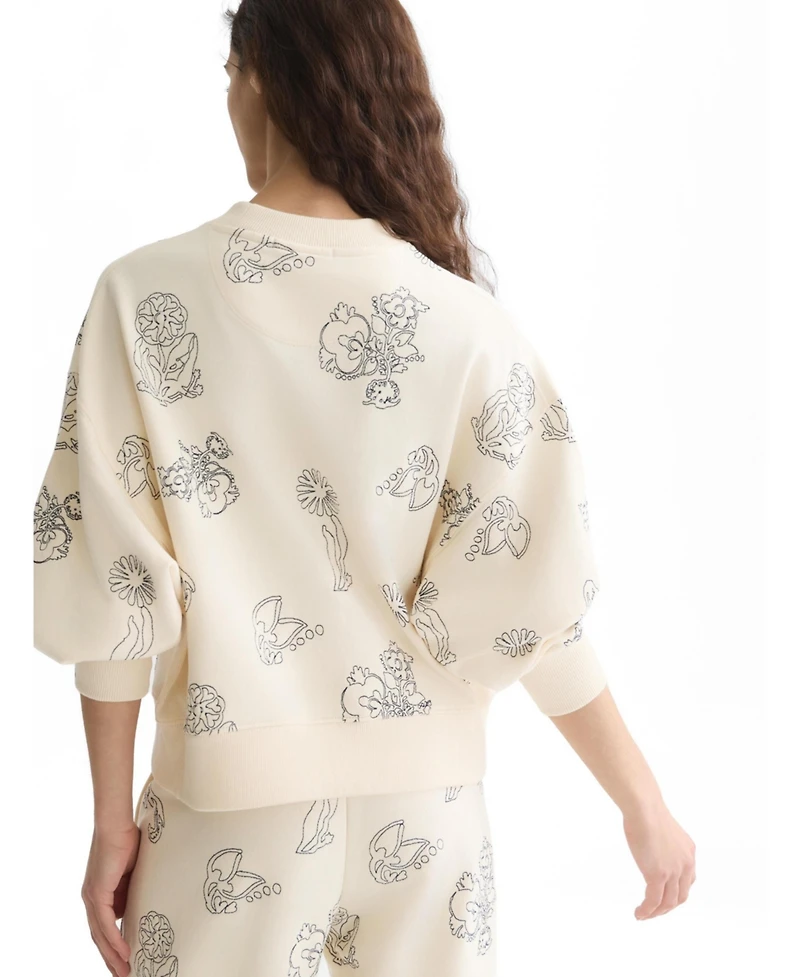 Scotch & Soda Women's and Embroidered Seasonal Fit Sweatshirt