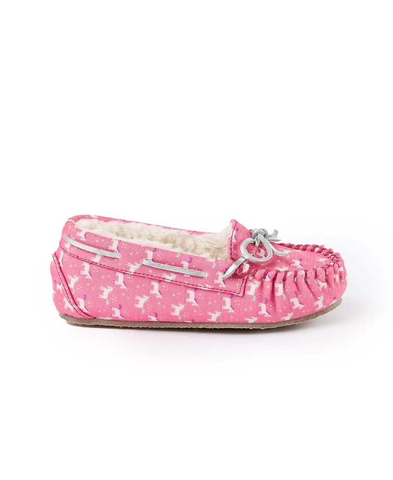 Minnetonka Kids' Unicorn Moccasin Slippers