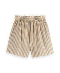 Scotch & Soda Women's High Rise Lurex Stripe Printed Short