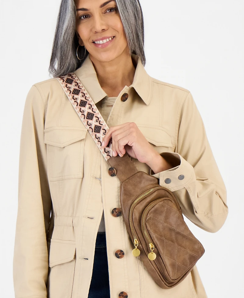 Style & Co Diamond Quilted Sling Bag, Macy's Exclusive