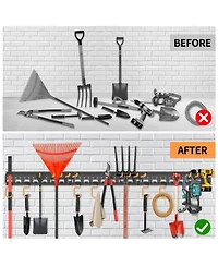 Xdovet Gardening Tool Storage Rack Wall Mounted Pegboard Hooks and Tool Rack