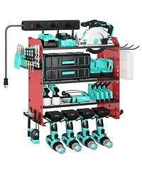 Xdovet Power Tool Organizer Wall Mount Charging Station Drill Holder Storage Rack