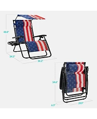 Aofar Zero Gravity Recliner Lounge Chair with Shade Tray