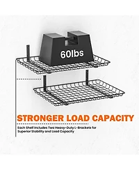 Xdovet Wall Mounted Metal Rack Heavy-duty Organizer Storage Shelf