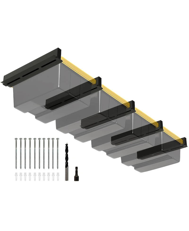 Xdovet Overhead Ceiling Rack 4-Bin Storage System