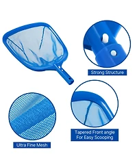 Xdovet Pool Skimmer Net Telescopic Pole Fine Mesh Aluminum Frame - C
