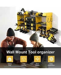 Xdovet Power Tool Organizer Wall Mount Charging Station Drill Holder 8 Outlet Gift Men