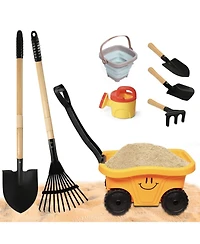 Xdovet Toddler Wheelbarrow Gardening Tools Sandbox Beach Toy Set