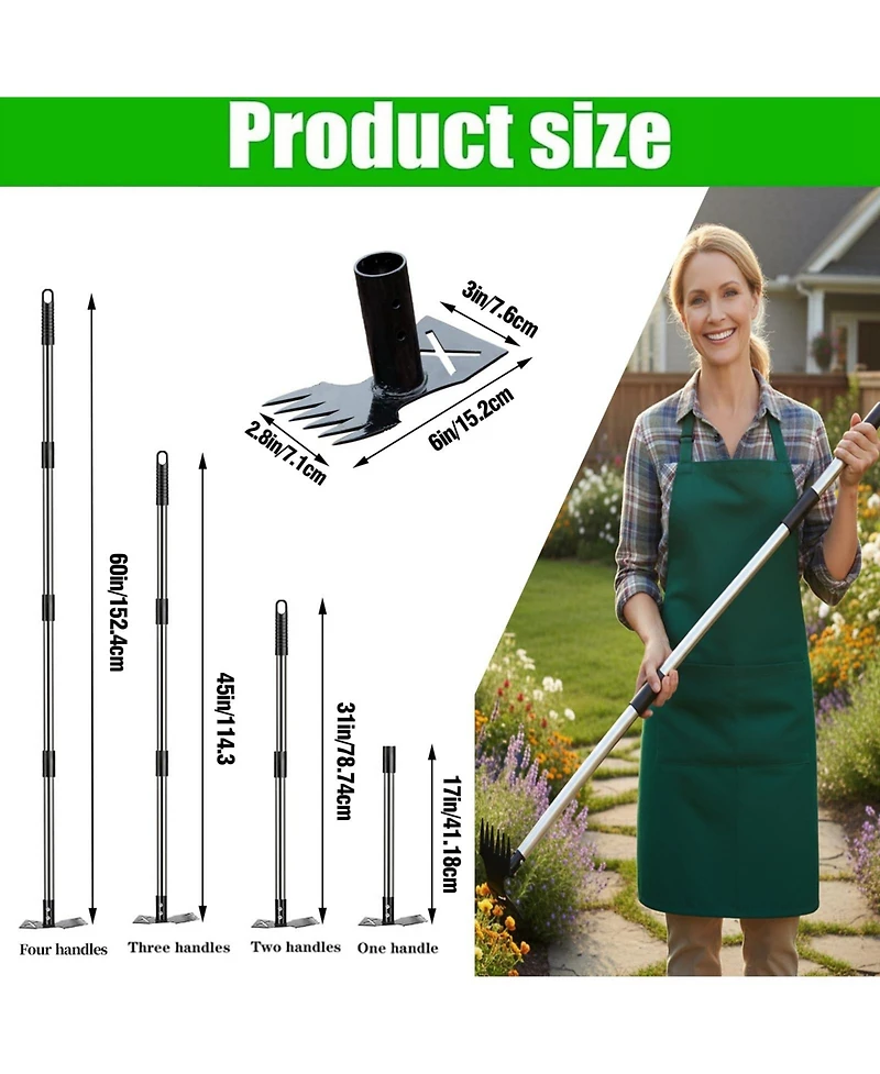 Xdovet Gardening Weeder Tool Long Handle Heavy Duty Weed Puller