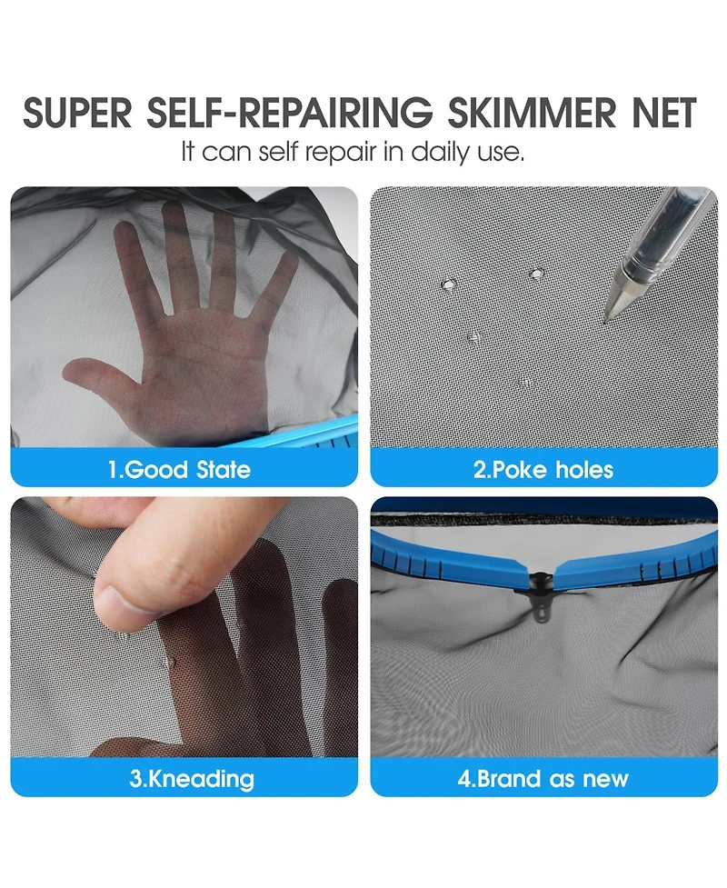 Xdovet Pool Net Pole Skimmer Fine Mesh Hook