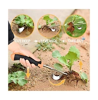 Xdovet Manual Weed Puller Tool Stainless Steel Garden Weeder Hand Remover Rubber Handle