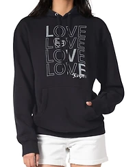 G-iii 4Her by Carl Banks Women's Black Los Angeles Kings Hockey Love Fleece Pullover Hoodie