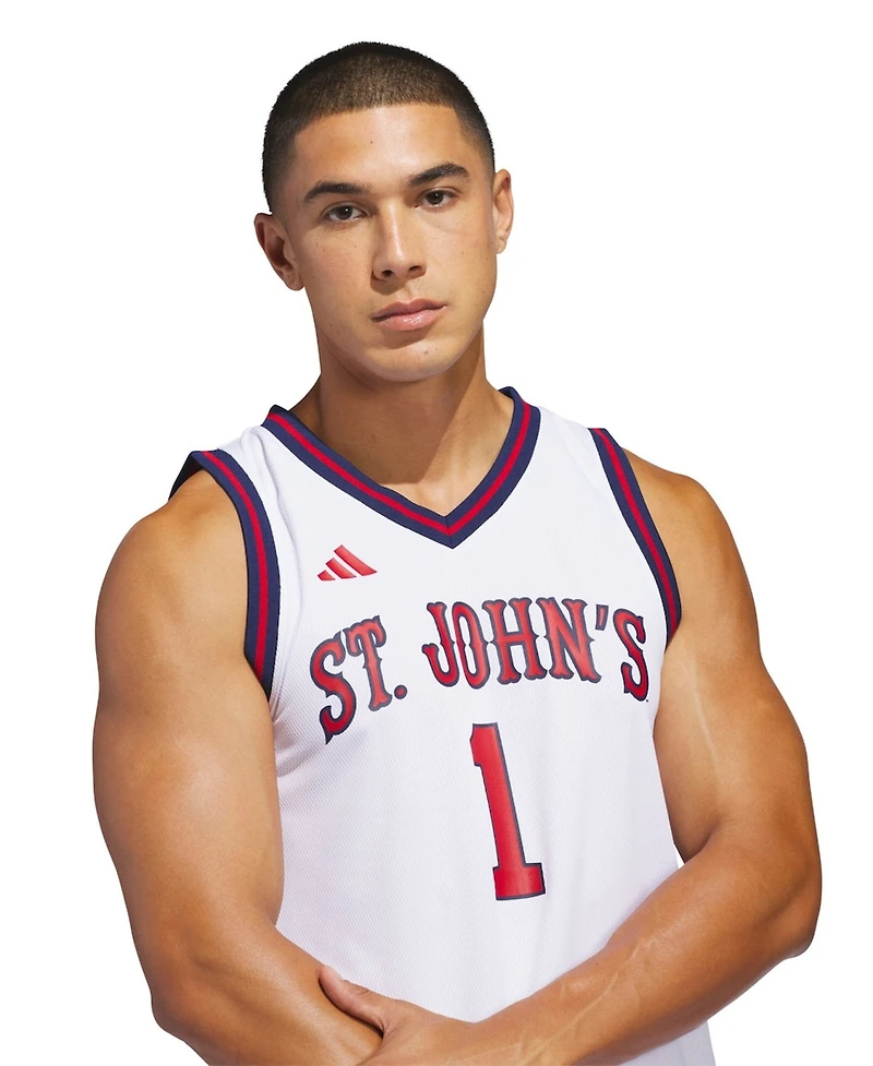 Adidas Men's White St. John's Red Storm Home Replica Basketball Jersey
